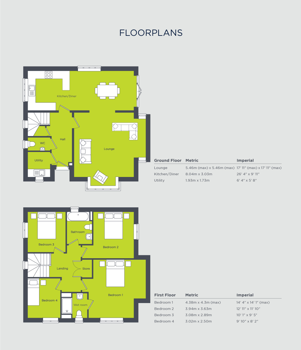 The Whitehall Floor Plans